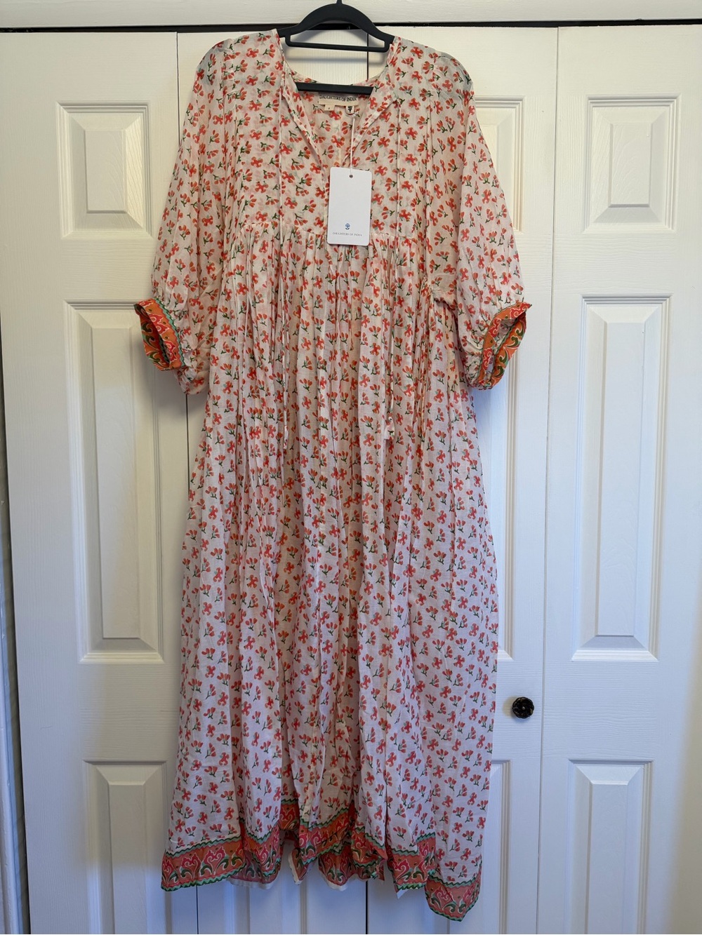 Daughters of India Kyra Maxi Dress in Coral